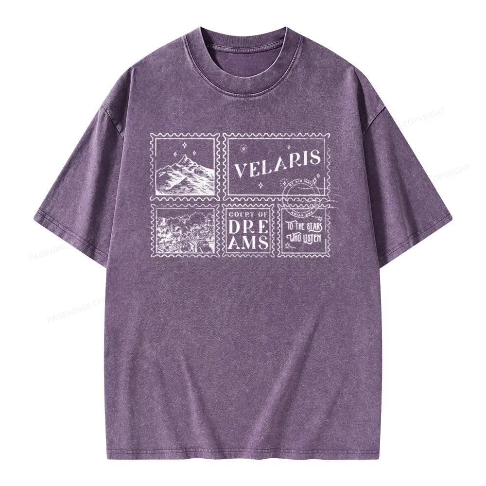 Pagewings Velaris Acotar Unisex Washed T-shirt