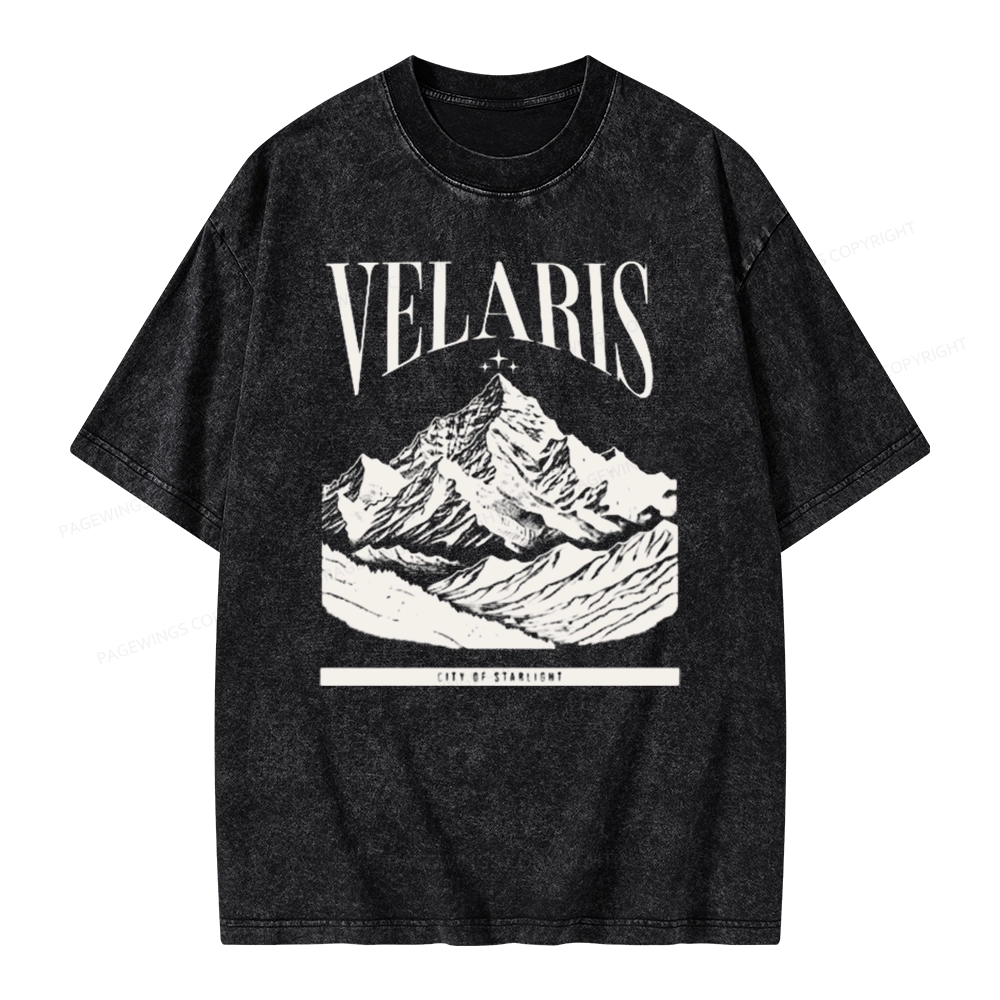 Pagewings Velaris Acotar Unisex Washed T-shirt