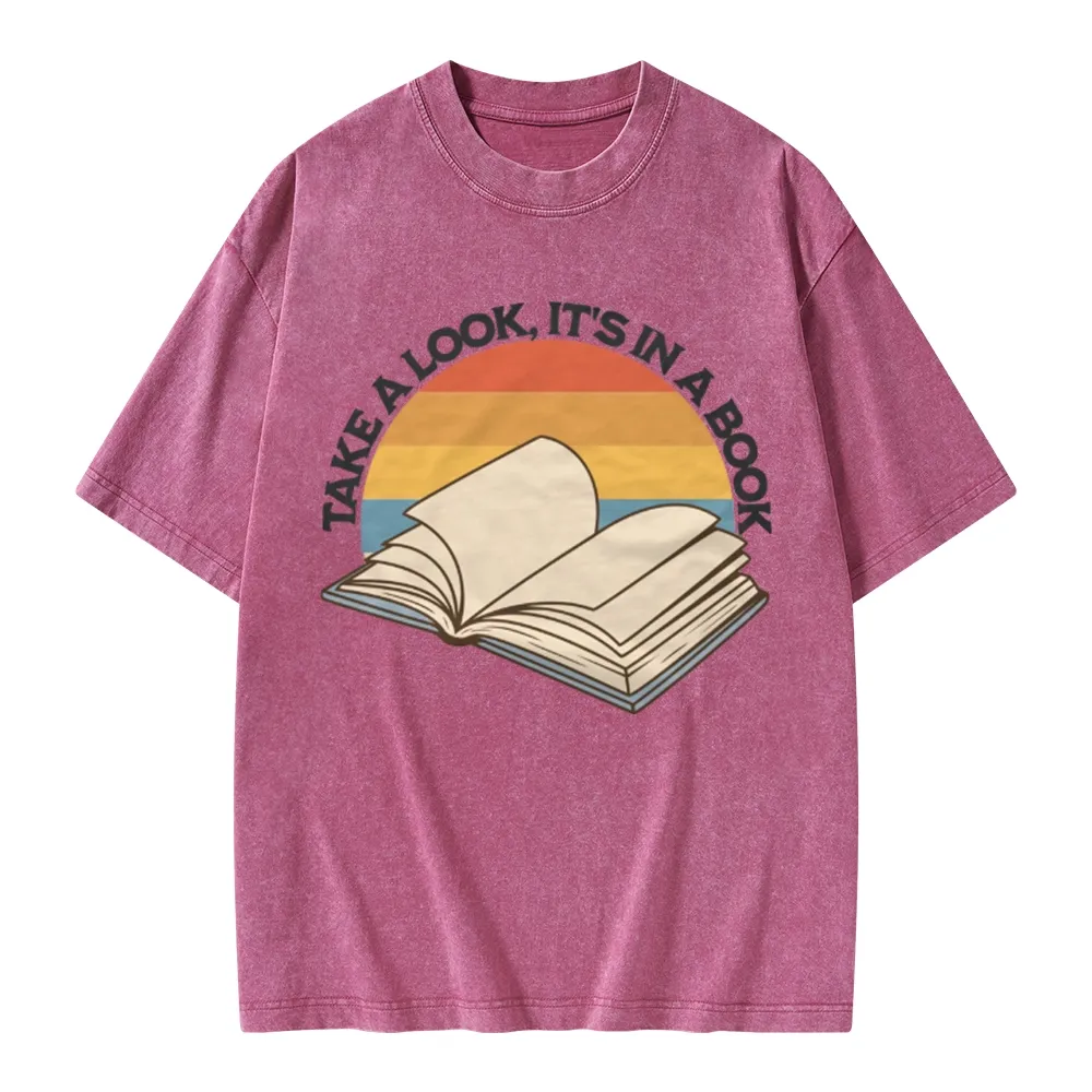 Pagewings Take A Look It's In A Book Unisex Washed T-shirt