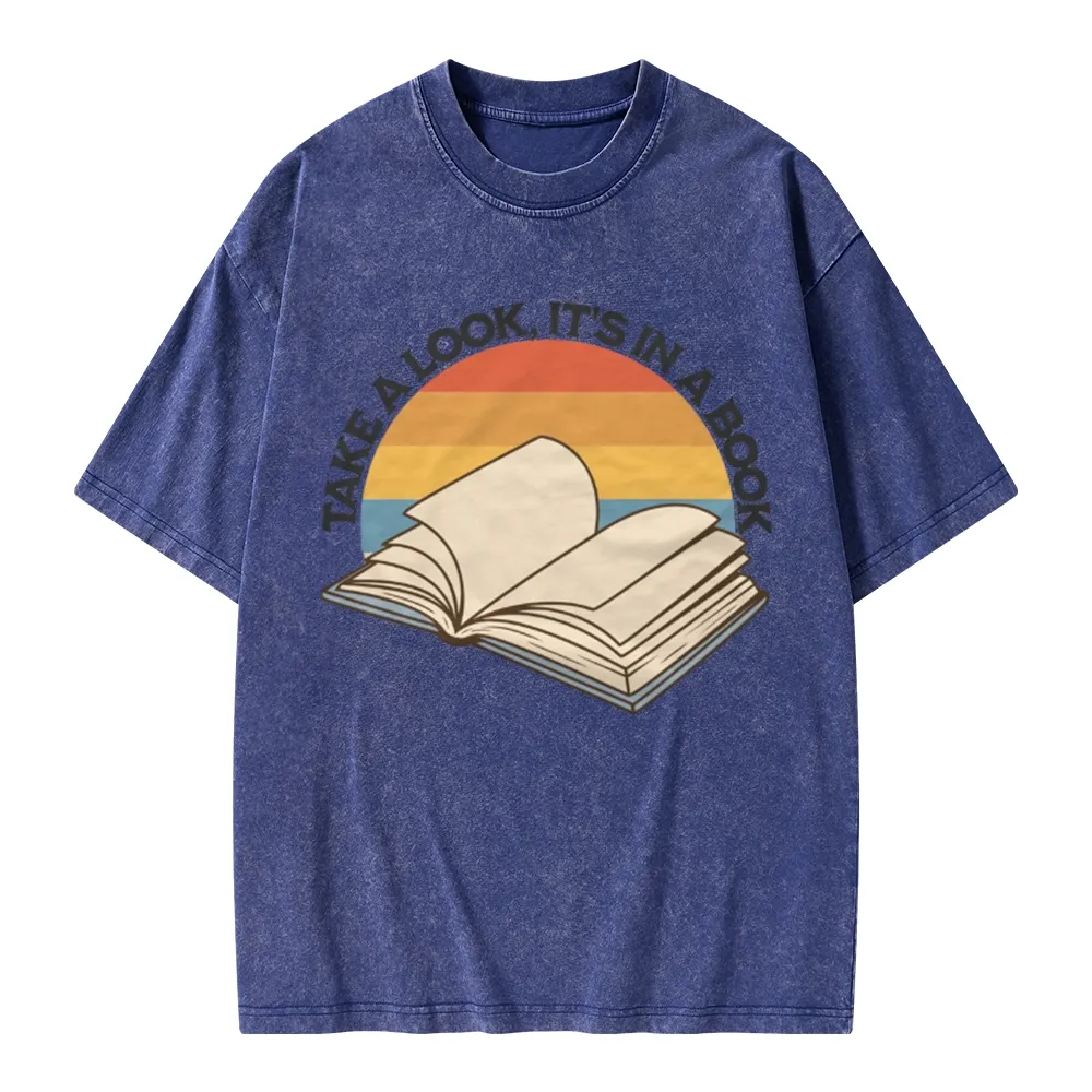 Pagewings Take A Look It's In A Book Unisex Washed T-shirt