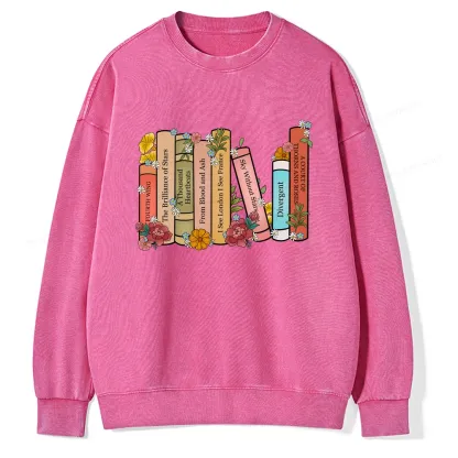 Pagewings Personalized Custom Bookshelf Unisex Washed Sweatshirt
