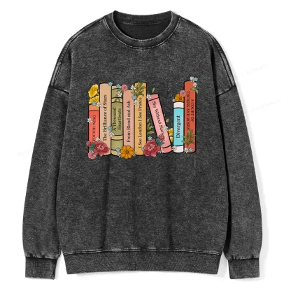 Pagewings Personalized Custom Bookshelf Unisex Washed Sweatshirt