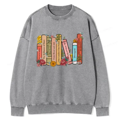 Pagewings Personalized Custom Bookshelf Unisex Washed Sweatshirt