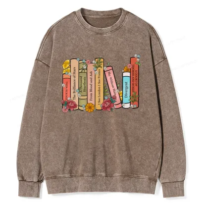 Pagewings Personalized Custom Bookshelf Unisex Washed Sweatshirt