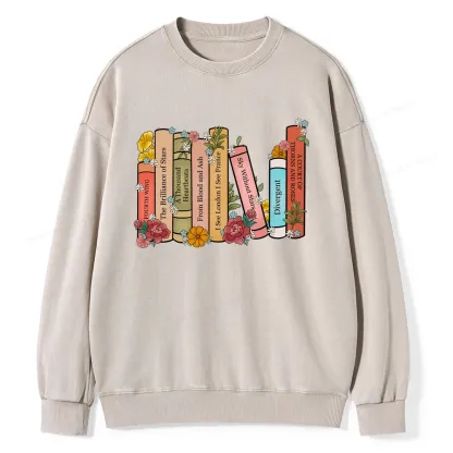 Pagewings Personalized Custom Bookshelf Unisex Washed Sweatshirt
