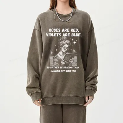 Pagewings Born to Read Unisex Washed Sweatshirt