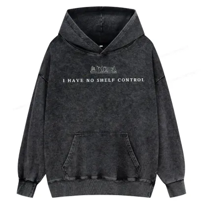 Pagewings I Have No Shelf Control Unisex Washed Hoodie