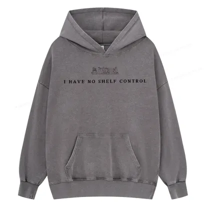Pagewings I Have No Shelf Control Unisex Washed Hoodie