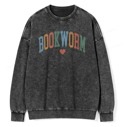 Pagewings Bookworm Unisex Washed Sweatshirt