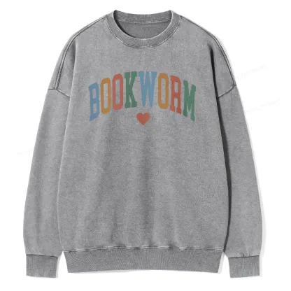 Pagewings Bookworm Unisex Washed Sweatshirt