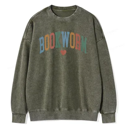 Pagewings Bookworm Unisex Washed Sweatshirt