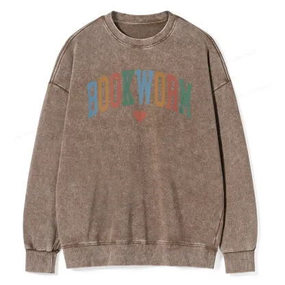 Pagewings Bookworm Unisex Washed Sweatshirt