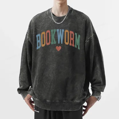 Pagewings Bookworm Unisex Washed Sweatshirt