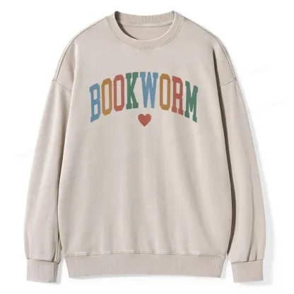Pagewings Bookworm Unisex Washed Sweatshirt