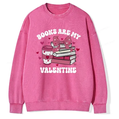 Pagewings All Booked For Valentines Unisex Washed Sweatshirt