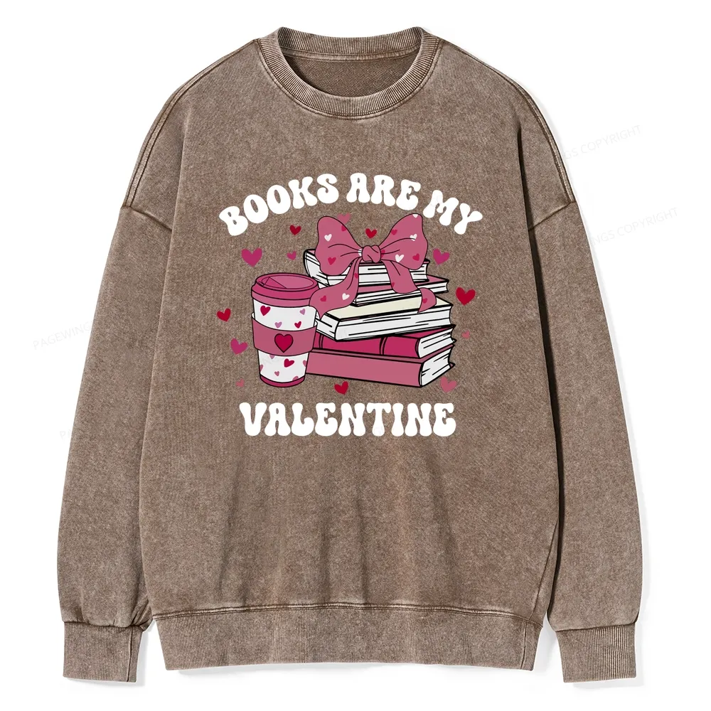 Pagewings All Booked For Valentines Unisex Washed Sweatshirt
