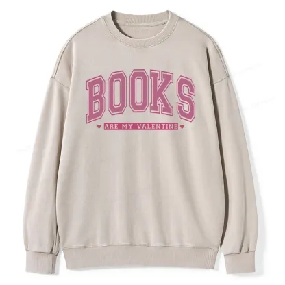 Pagewings Books Are My Valentine Washed Sweatshirt