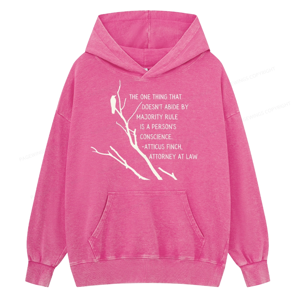 Pagewings To Kill a Mockingbird Unisex Washed Hoodie