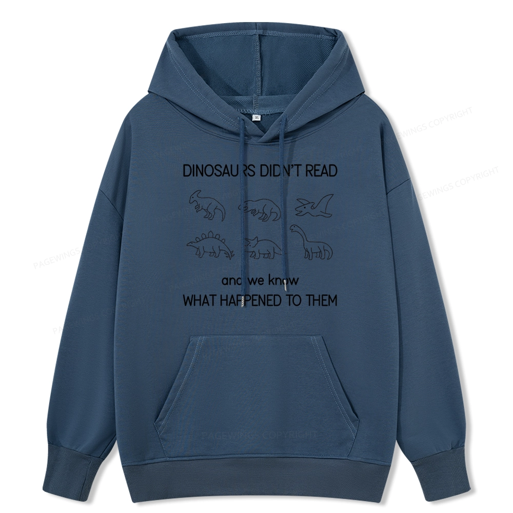 Pagewings Dinosaur Didn't Read Book Unisex Classic Hoodie
