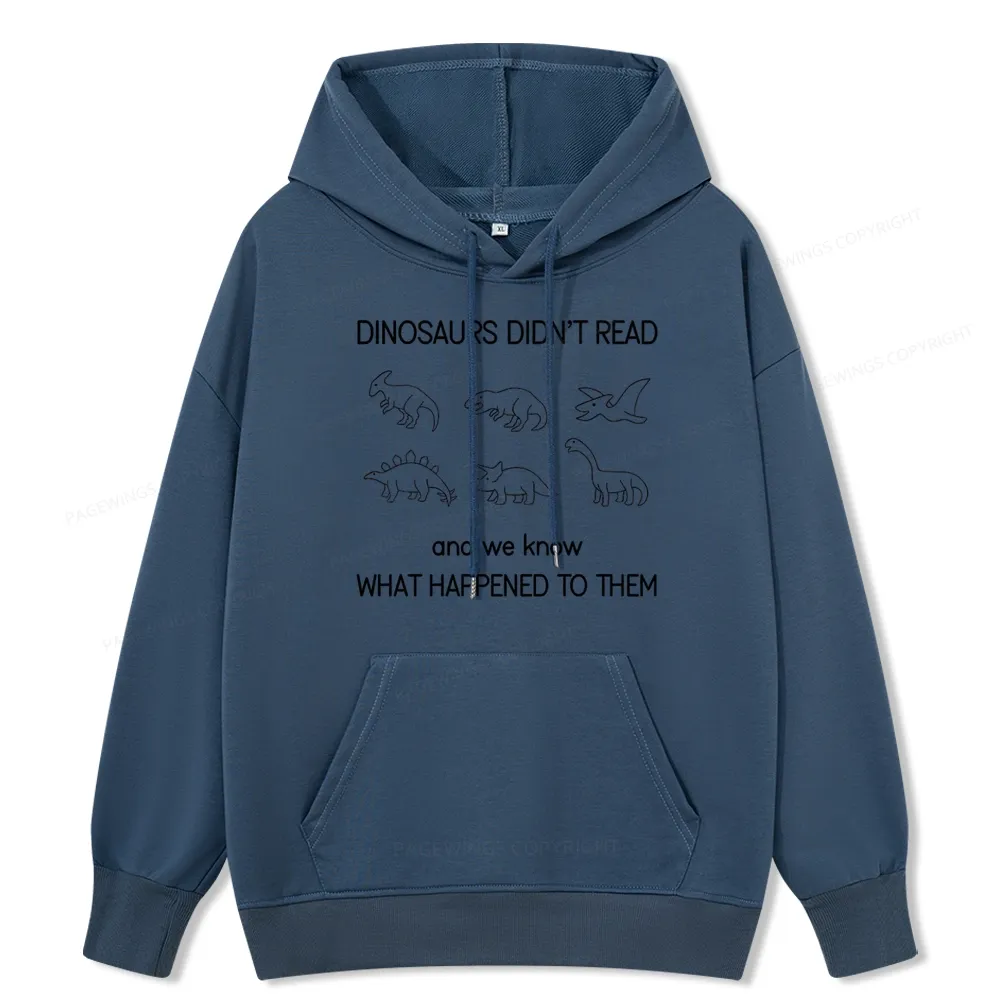 Pagewings Dinosaur Didn't Read Book Unisex Classic Hoodie