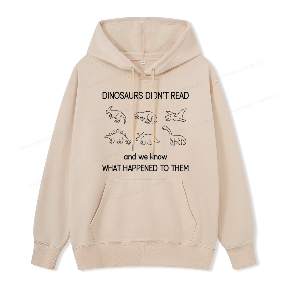 Pagewings Dinosaur Didn't Read Book Unisex Classic Hoodie
