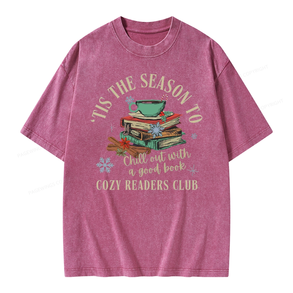Pagewings To Chill Out With A Good Book Unisex Washed T-shirt