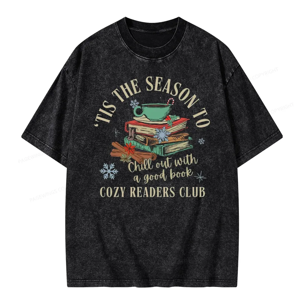 Pagewings To Chill Out With A Good Book Unisex Washed T-shirt
