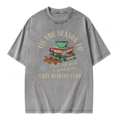 Pagewings To Chill Out With A Good Book Unisex Washed T-shirt
