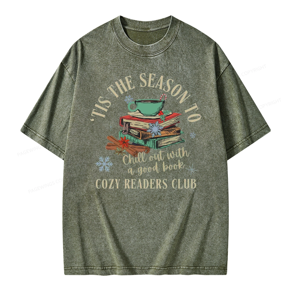 Pagewings To Chill Out With A Good Book Unisex Washed T-shirt