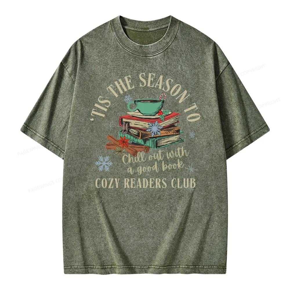 Pagewings To Chill Out With A Good Book Unisex Washed T-shirt