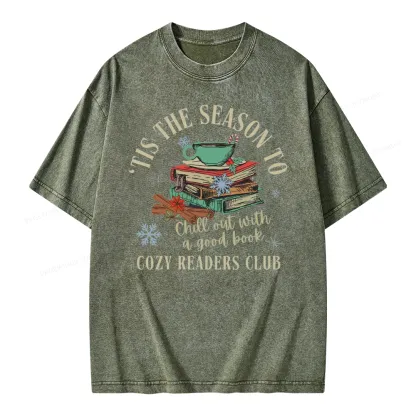 Pagewings To Chill Out With A Good Book Unisex Washed T-shirt