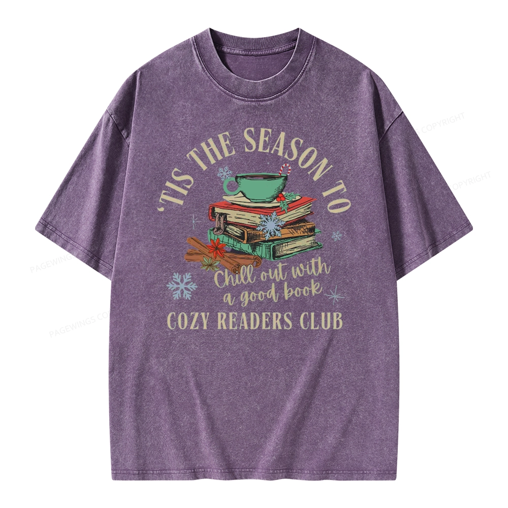 Pagewings To Chill Out With A Good Book Unisex Washed T-shirt