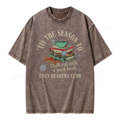Pagewings To Chill Out With A Good Book Unisex Washed T-shirt