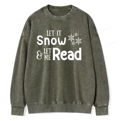 Pagewings Let It Snow Unisex Washed Sweatshirt