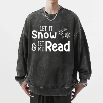 Pagewings Let It Snow Unisex Washed Sweatshirt