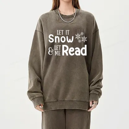 Pagewings Let It Snow Unisex Washed Sweatshirt