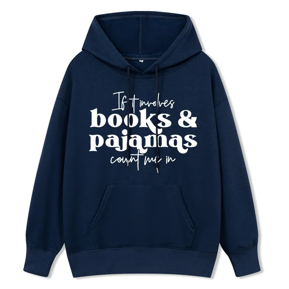 Pagewings Involves Books And Pajamas Count Me Unisex Classic Hoodie