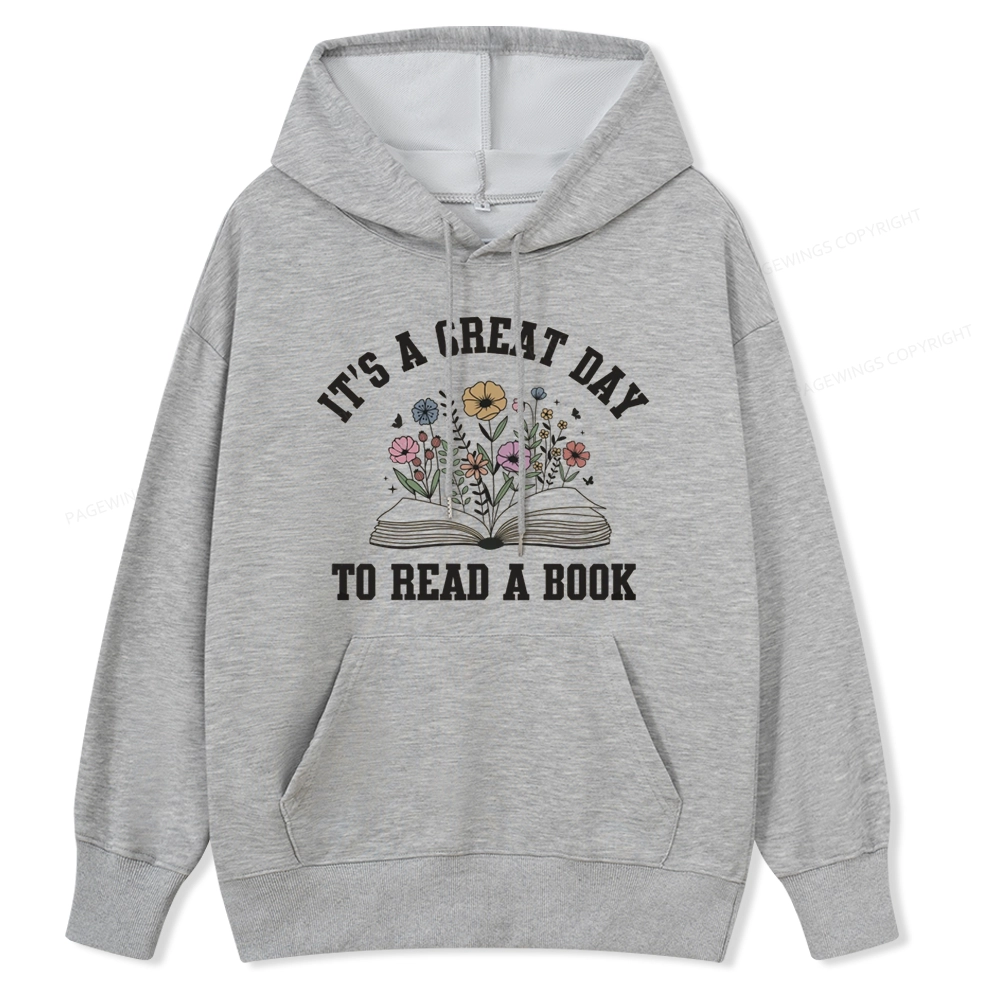 Pagewings It's Great Day to Read a Book Unisex Classic Hoodie