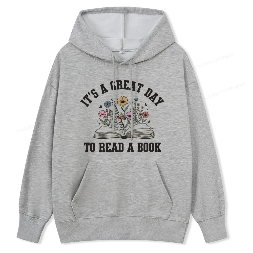 Pagewings It's Great Day to Read a Book Unisex Classic Hoodie