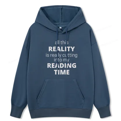 Pagewings All This Reality Is Really Cutting Into My Reading Time Unisex Classic Hoodie