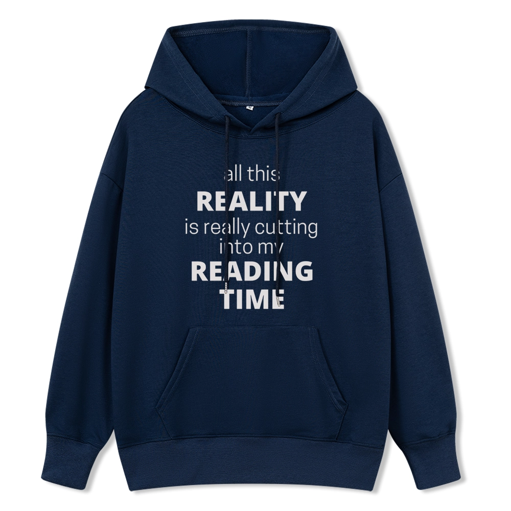 Pagewings All This Reality Is Really Cutting Into My Reading Time Unisex Classic Hoodie