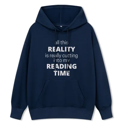 Pagewings All This Reality Is Really Cutting Into My Reading Time Unisex Classic Hoodie