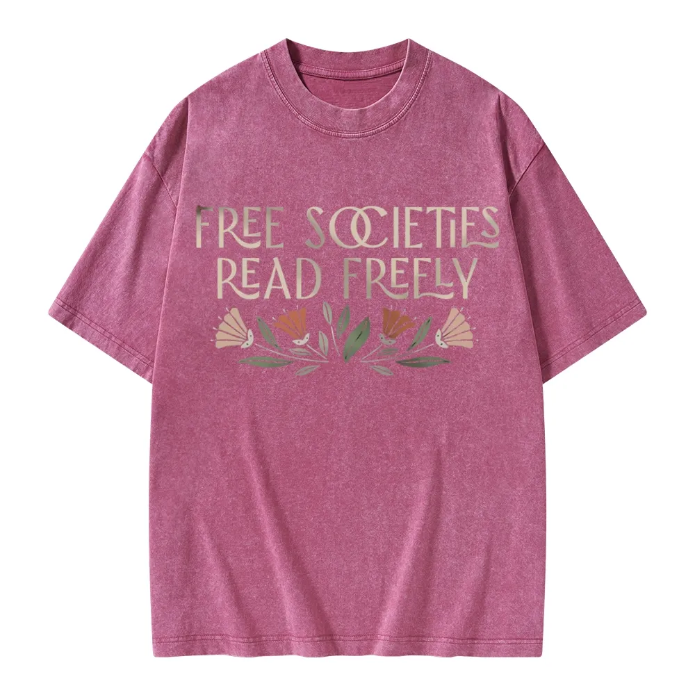 Pagewings Read Freely Unisex Washed T-shirt