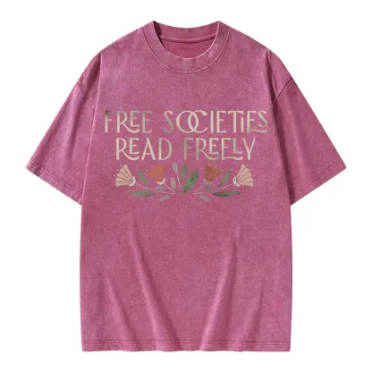 Pagewings Read Freely Unisex Washed T-shirt