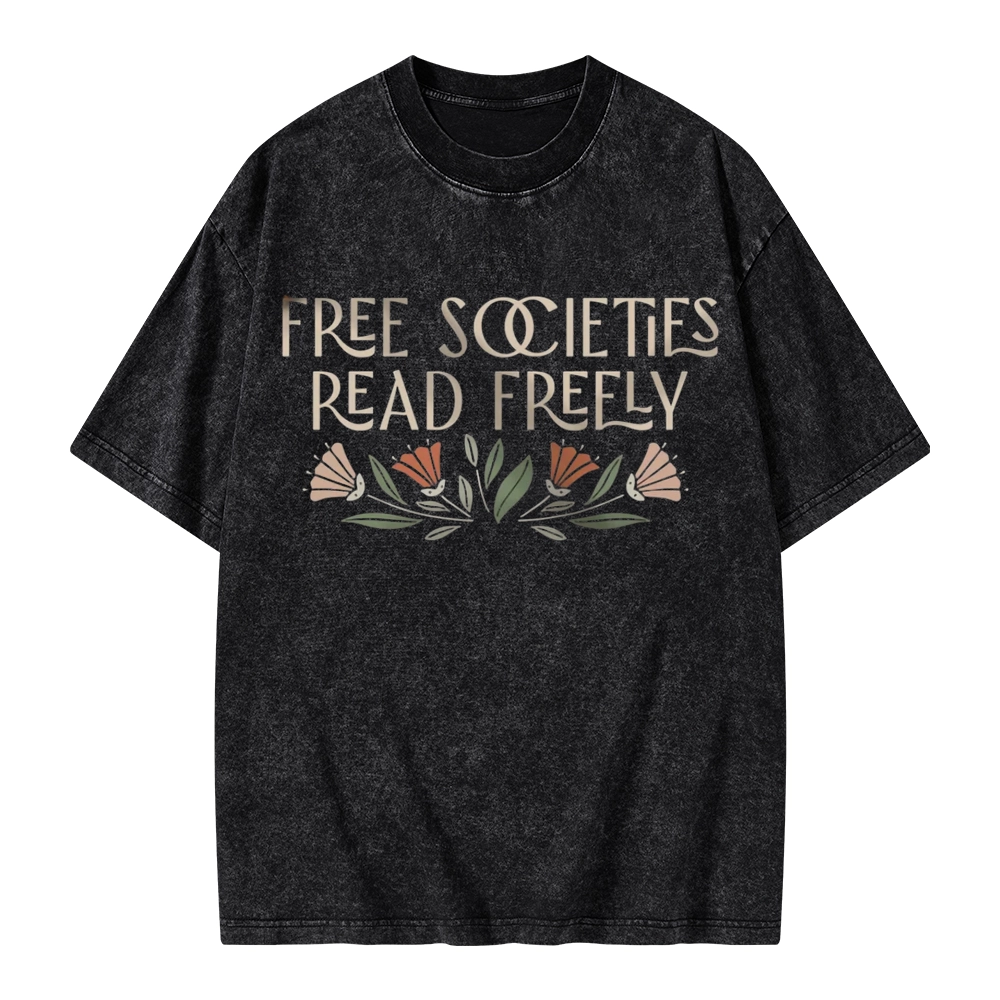 Pagewings Read Freely Unisex Washed T-shirt