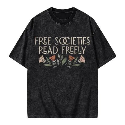 Pagewings Read Freely Unisex Washed T-shirt