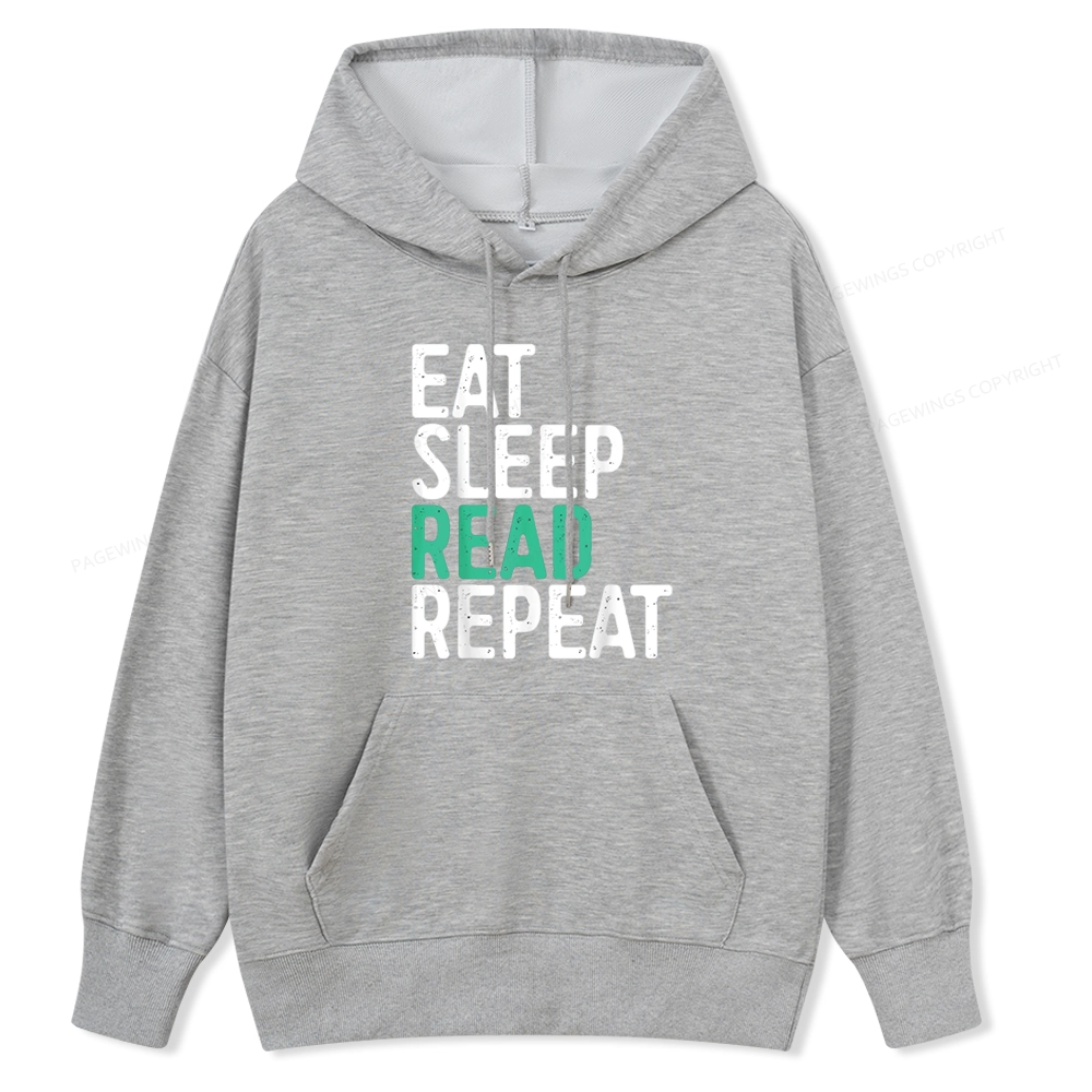 Pagewings Eat Sleep Read Repeat Unisex Classic Hoodie