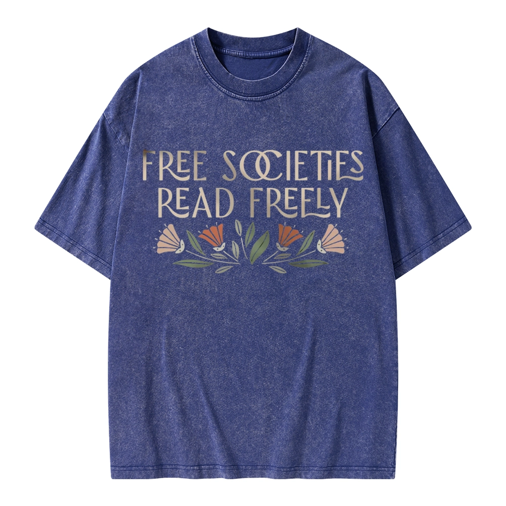 Pagewings Read Freely Unisex Washed T-shirt