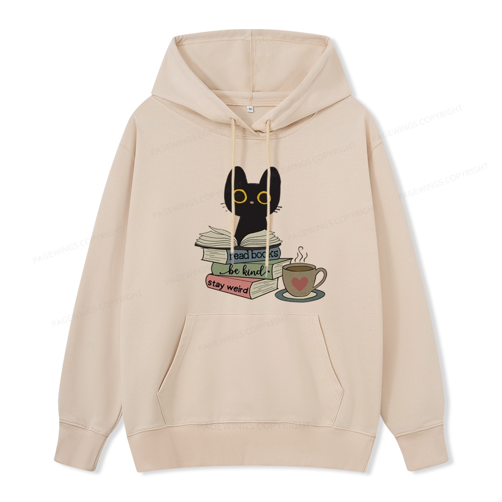 Pagewings Read Books Be Kind Stay Weird Unisex Classic Hoodie