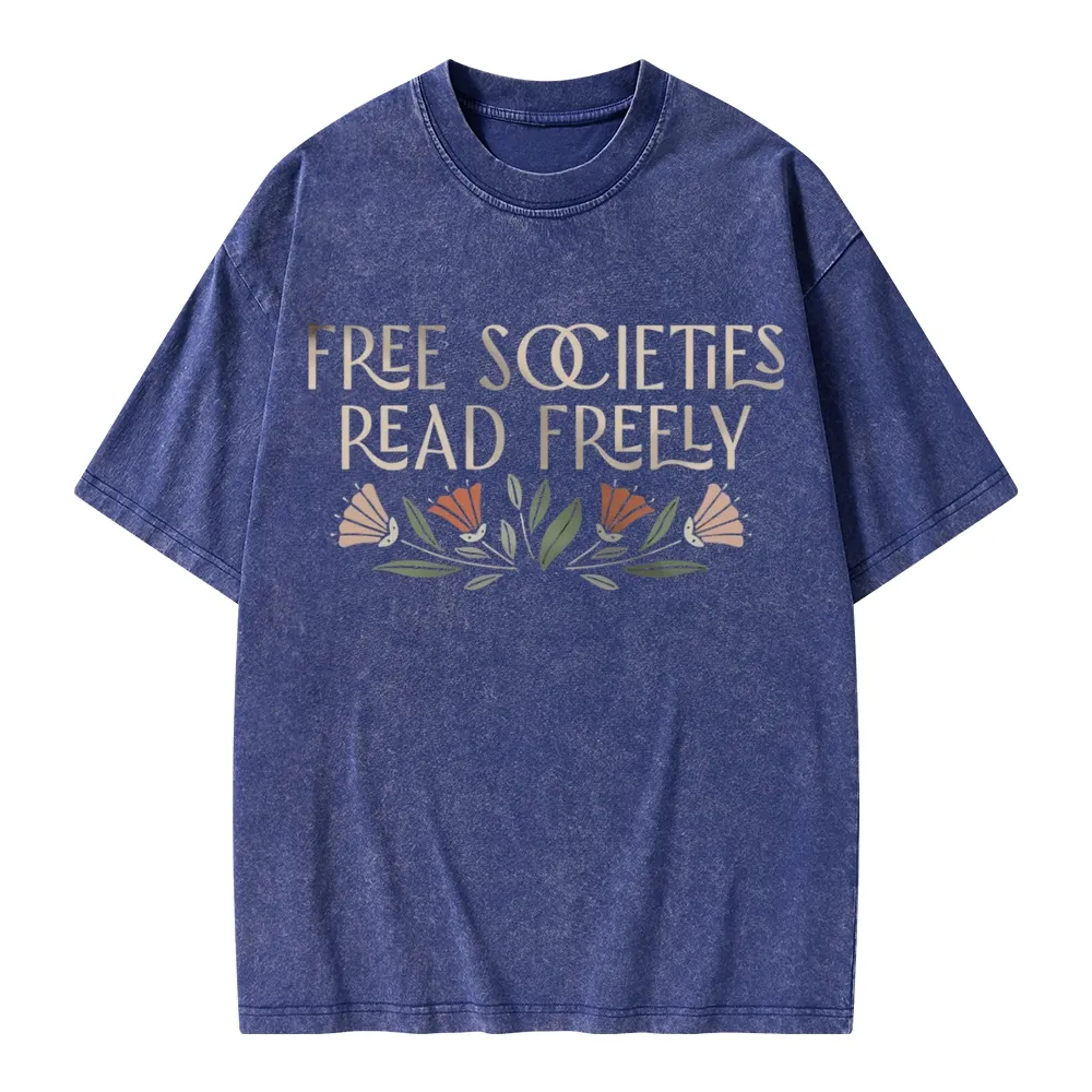 Pagewings Read Freely Unisex Washed T-shirt